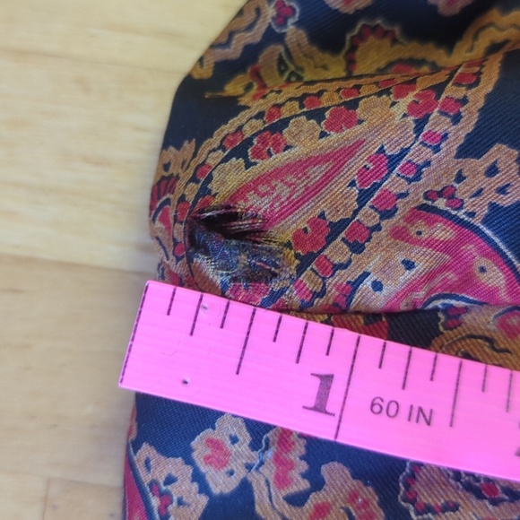 Jean Muir London Silk Dress Black & Paisley Print Size XS *Flaw* - Picture 9 of 17